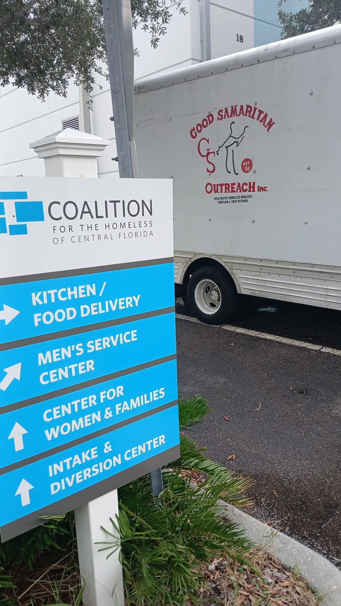 Good Samaritan Outreach truck near the Coalition for the Homeless of Central Florida